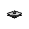 120 mm korpusa ventilators DeepCool RF120 — balts/melns, 120×25 mm, 4 kontaktu PWM, RGB LED, hidrodinamiskais gultnis