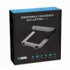 Klēpjdatora dzesēšanas statīvs IBOX NC06 līdz 17,3 collām – alumīnija, regulējams augstums, 4 USB porti, klusie ventilatori