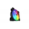 Korpusa ventilators KRUX KRX0067 120mm ARGB LUNAR 120, 1200 RPM, hidrauliskais gultnis, 12 V, 5 V LED, 3 kontaktu savienotājs, pretvibrācijas