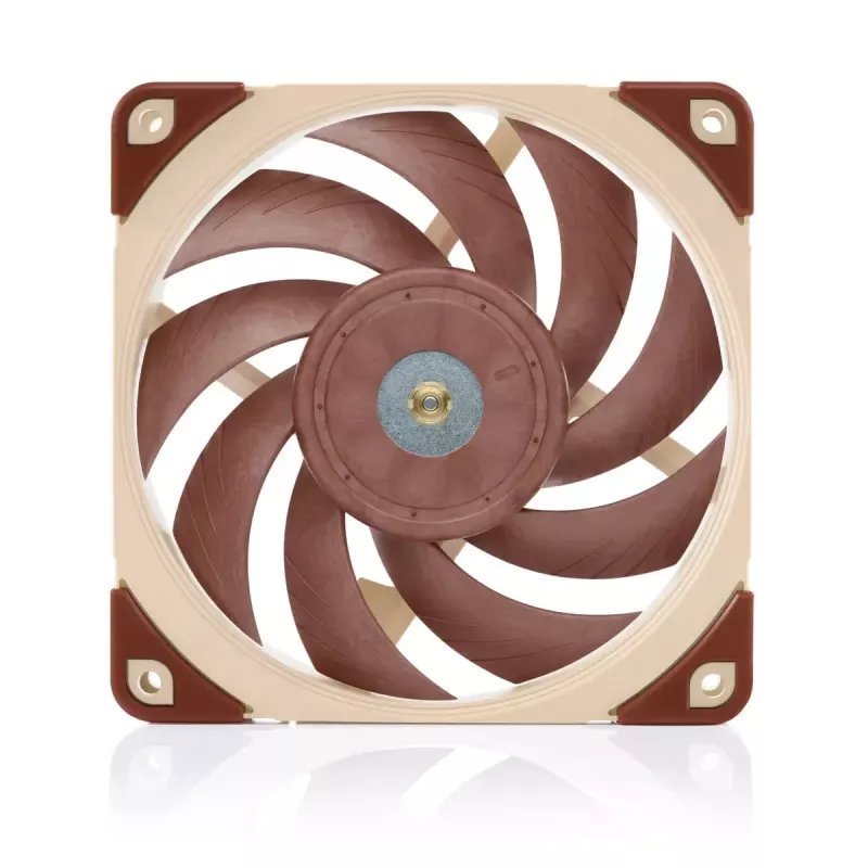 120 mm Noctua ventilators NF-A12x25, 120×25 mm, 12 V 0,6 W, 4 kontaktu PWM, 450–1200 RPM, 55,7 m³/h, SSO gultnis, 0,5 m kabelis