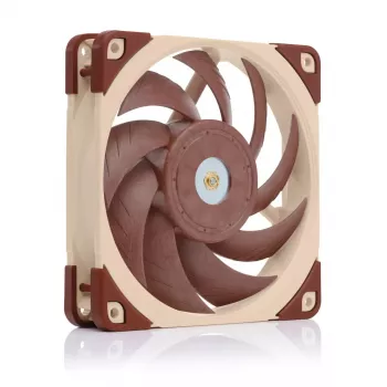 120 mm Noctua ventilators NF-A12x25, 120×25 mm, 12 V 0,6 W, 4 kontaktu PWM, 450–1200 RPM, 55,7 m³/h, SSO gultnis, 0,5 m kabelis