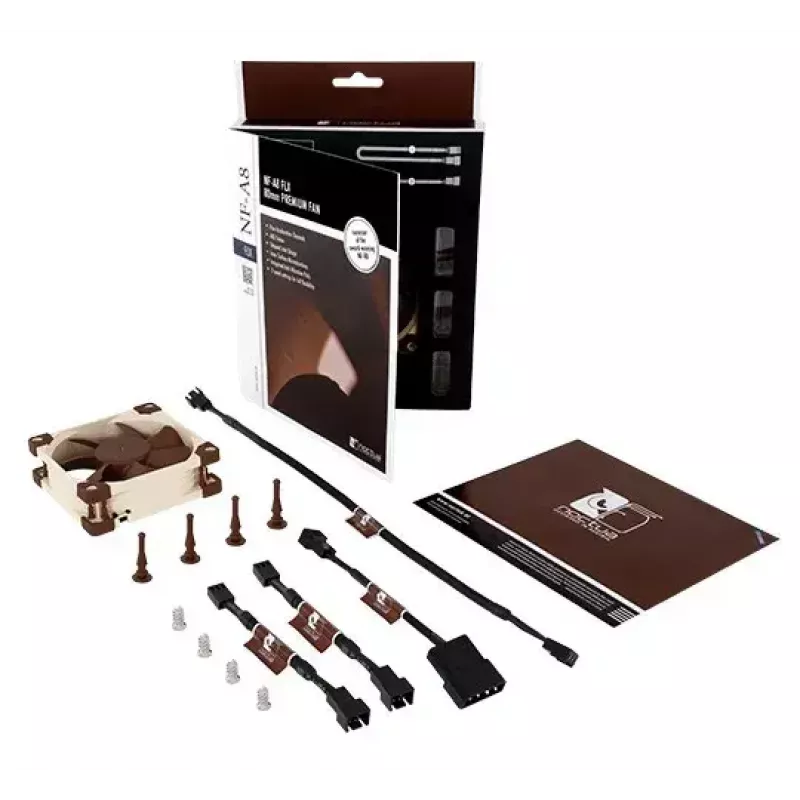Noctua NF-A8 FLX korpusa ventilators 80 mm, 12 V, 2000 RPM, 50.4 m³/h, 0.84 W, 25 mm augstums