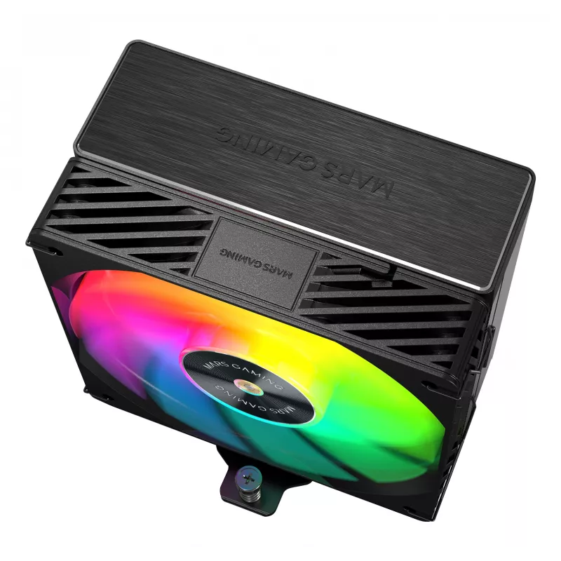 Mars Gaming MCPUX5ARGB datora dzesēšanas sistēma Procesora gaisa dzesētājs 12 cm Melns 1 gab.