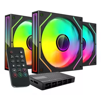 Mars Gaming MF3DPROKIT datora dzesēšanas sistēma Datora korpuss Ventilators 12 cm Melns