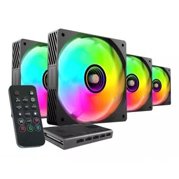 Mars Gaming MFSI4KIT datora dzesēšanas sistēma Datora korpusa ventilators 12 cm Melns