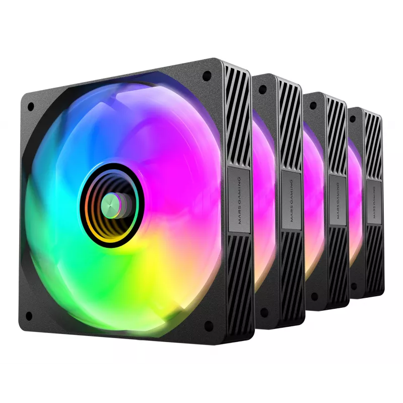 Mars Gaming MFSI4KIT datora dzesēšanas sistēma Datora korpusa ventilators 12 cm Melns