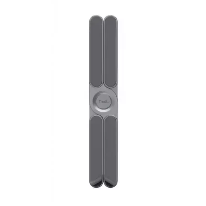 Portatīvā datora statīvs TRUST Macy salokāms alumīnija, pelēks — 280 mm augstums, 23×46 mm pamatne, 20 kg ietilpība