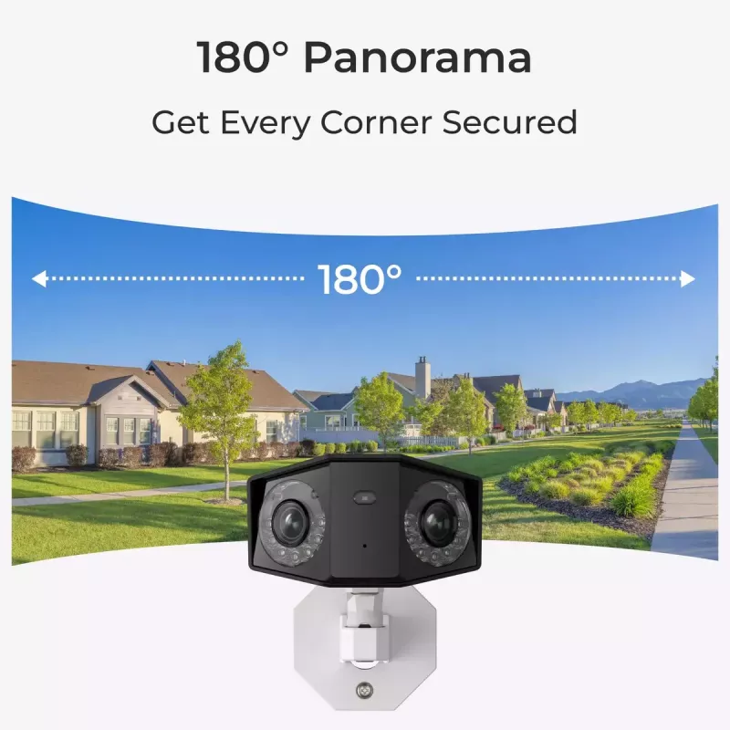IP drošības kamera Reolink Duo P730 4K, 8 MP, 4608×1728 @20 kadri/s, PoE/līdzstrāva, IP66, PIR, 30 m IR, MicroSD līdz 256 GB