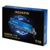 SSD M.2 ADATA LEGEND 710 1 TB PCIe 3.0 NVMe — 2400 MB/s lasīšana, 1800 MB/s rakstīšana, 3D NAND, 2280