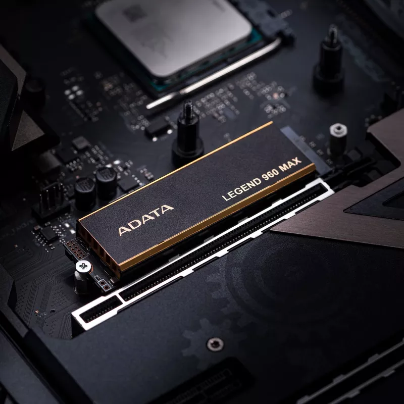 Iekšējais M.2 2280 NVMe SSD ADATA LEGEND 960 MAX 1 TB PCIe 4.0, lasīšanas ātrums 7400 MB/s, rakstīšanas ātrums 6000 MB/s, 3D NAND
