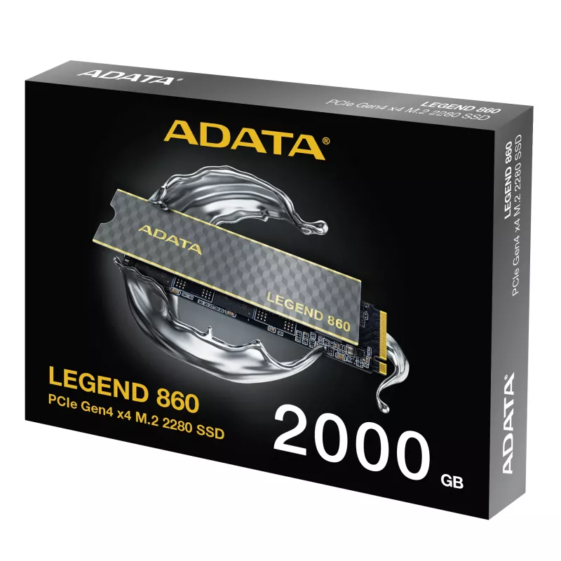 ADATA LEGEND 860 SLEG-860-2000GCS iekšējais cietvielu disks 2 TB M.2 PCI Express 4.0 NVMe 3D NAND