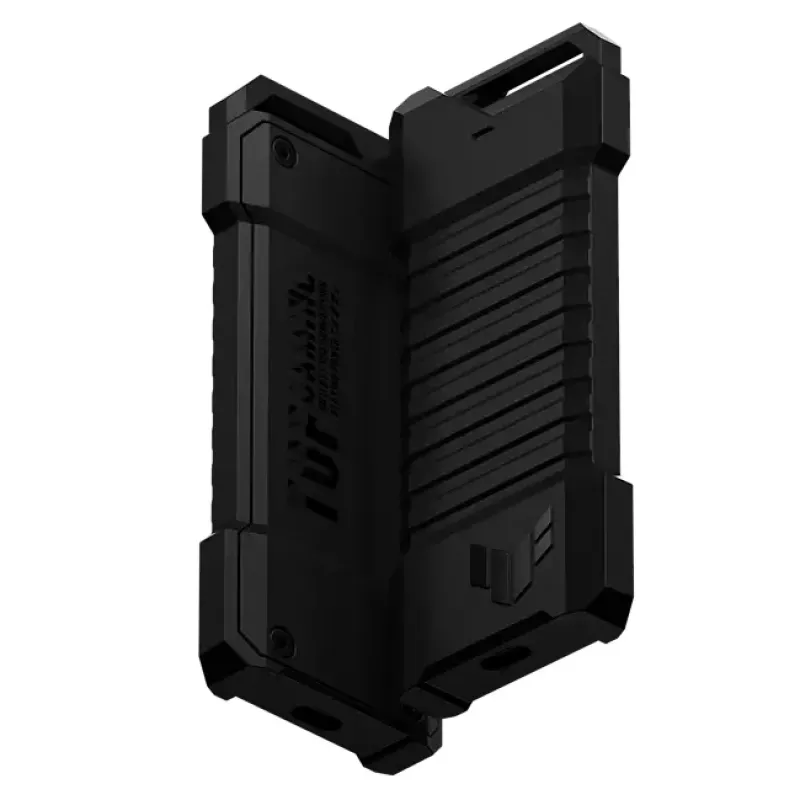 SSD enclosure ASUS ESD-T1A/BLK/G/AS — M.2 (SATA/PCIe) single-bay, USB-C 3.2 Gen2, 10 Gbit/s, Melns, key lock