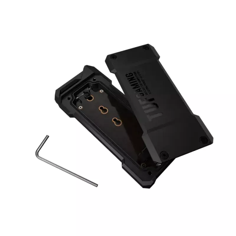 SSD enclosure ASUS ESD-T1A/BLK/G/AS — M.2 (SATA/PCIe) single-bay, USB-C 3.2 Gen2, 10 Gbit/s, Melns, key lock
