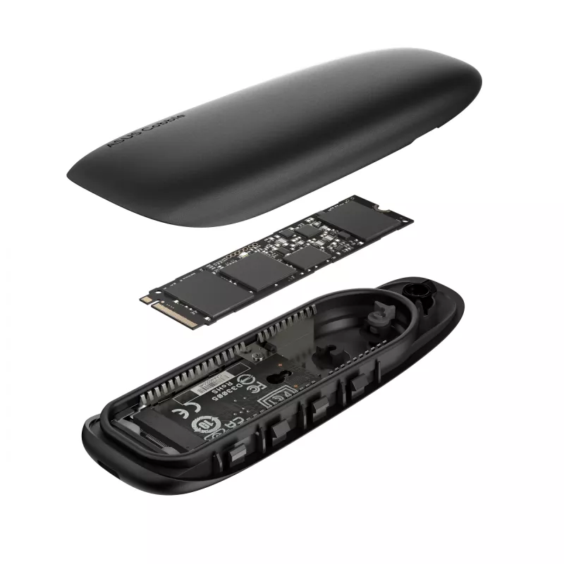 Ārējais SSD korpuss ASUS COBBLE melns M.2 NVMe SATA 10Gbps USB-C