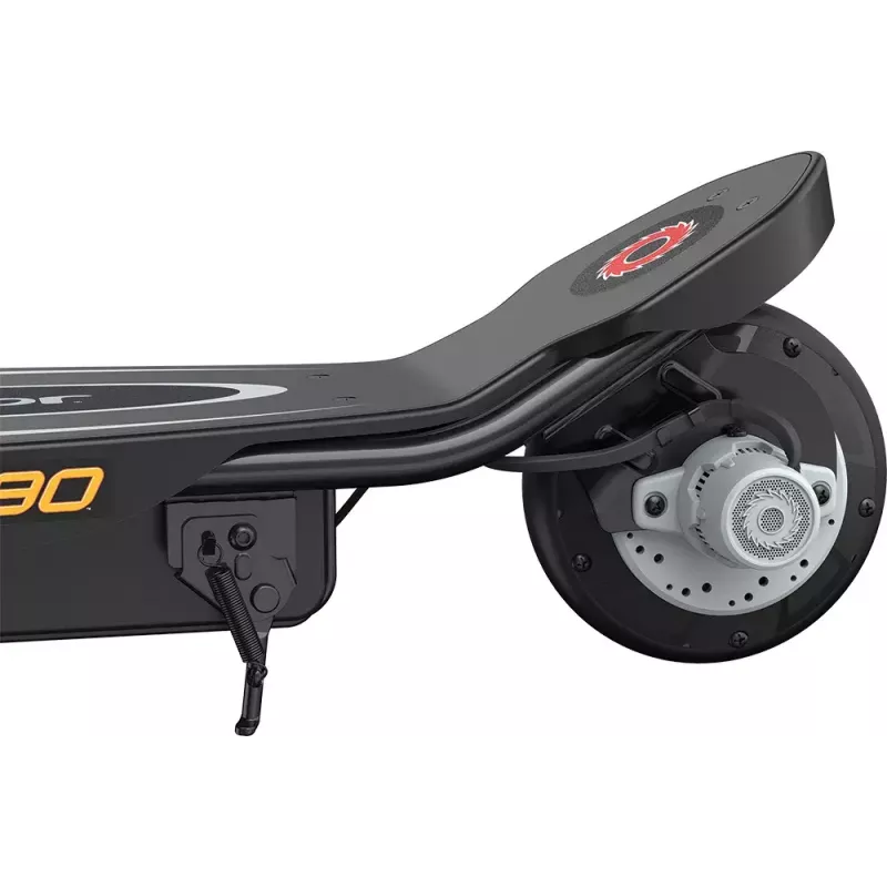 Elektriskais skrejritenis Razor Power Core E90 — 12 V svina baterija, maks. ātrums 16 km/h, tērauda rāmis, cietie riteņi, slodze 54 kg