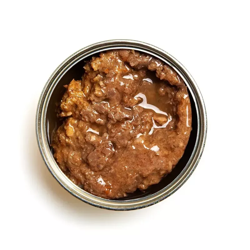 Mitrā kaķu barība 3coty Turkey with Krill 80 g — pilnvērtīga pieaugušu kaķu mitrā barība, 80 g bundža, olbaltumvielas 19%, tauki 7%