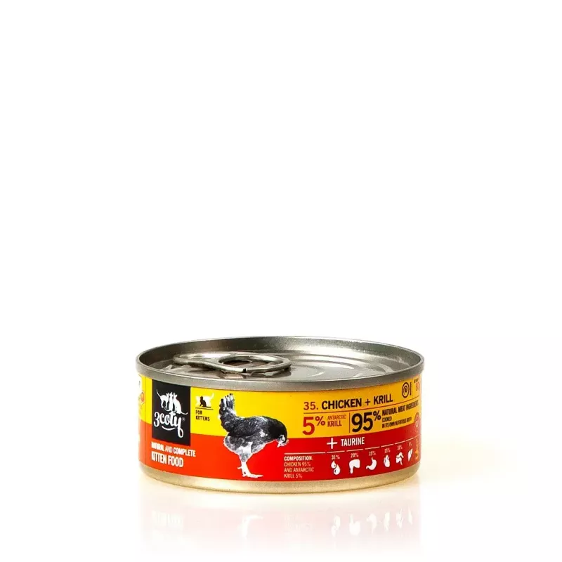 Mitrā kaķu barība 3coty Vista ar kriliem kaķēniem, 80 g, pilnvērtīga barība, bez cukura, bez glutēna un sojas