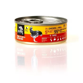 Mitrā kaķu barība 3coty Vista ar kriliem kaķēniem, 80 g, pilnvērtīga barība, bez cukura, bez glutēna un sojas