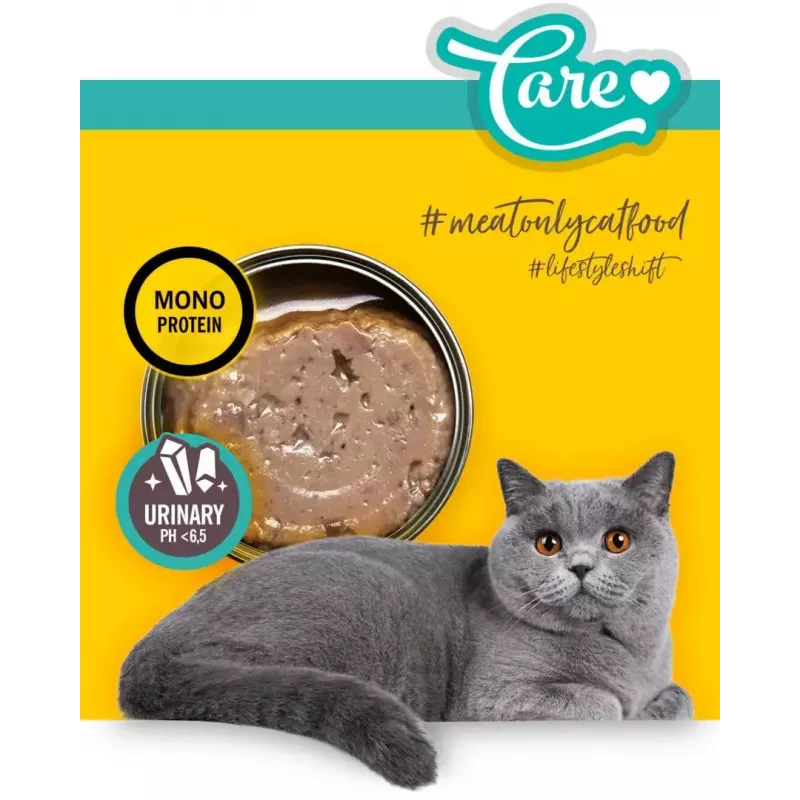 Mitrā kaķu barība 3coty Chicken Struvite care 80 g — mitrās barības paciņa, pieaugušiem kaķiem, vista, pilnvērtīga barība