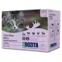 Mitrā kaķu barība BOZITA 85 g paciņa — liellopu gaļa, vista, brieža gaļa, tītars, bez graudiem, pieaugušiem kaķiem, 12×85g iepakojums