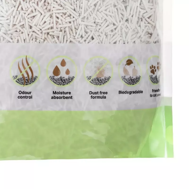 Biodgradējams tofu kaķu pakaišu, DIAMENTIQ Matcha Ultra, zirņu šķiedra, bez putekļiem, 2.5 kg