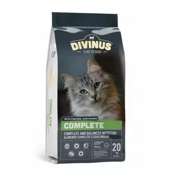 Sausā kaķu barība DIVINUS Cat Complete 20 kg — uzturs pieaugušiem kaķiem, vistas gaļa, 30% olbaltumvielu, 12% tauku