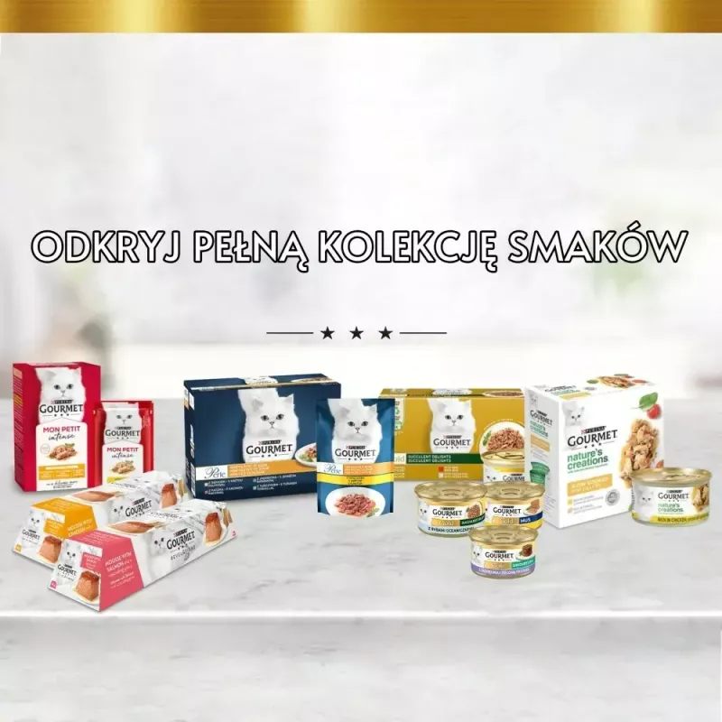 Mitrā kaķu barība Purina Nestlé GOURMET Perle Mini filejas gabaliņi mērcē, paciņas 60 x 85 g, pieaugušiem kaķiem, 80% mitruma
