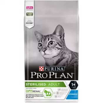 Sausā kaķu barība Purina Pro Plan Sterilised OPTIrenal Adult Trusis 1.5 kg — nieru atbalsts, 41% olbaltumvielu, 12% tauku