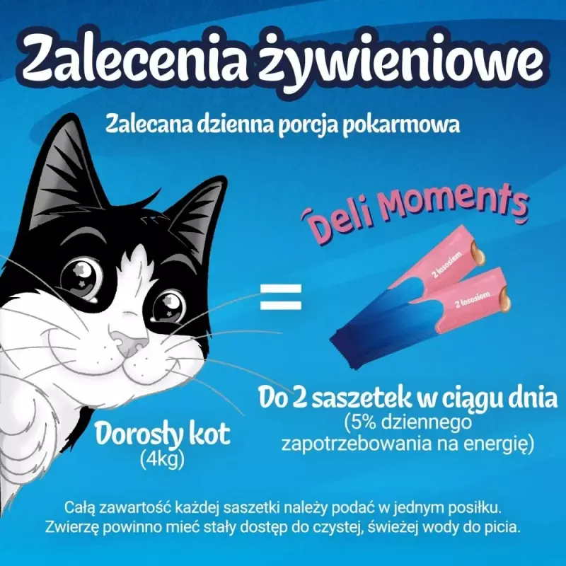 Mitrie kaķu gardumi Purina Felix Deli Moments lasis pasta 4 x 10 g tūbiņas