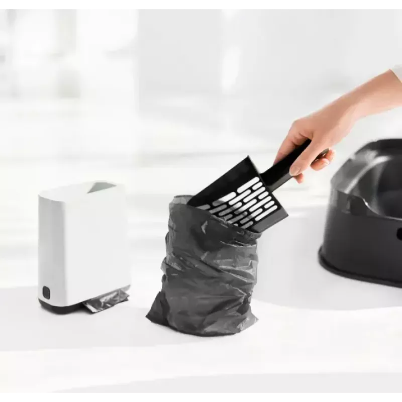 Uzglabāšanas kaste Rotho BIALA iekštelpām plastmasas 91×162×290 mm balta kaķu smiltīm ar atkritumu maisiņiem