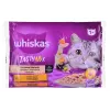 Mitrā kaķu barība Whiskas 85 g maisiņā, pieaugušiem kaķiem, 4 x 85 g, vistas/jēra garša, mitrums 83,5%, olbaltumvielas 7%