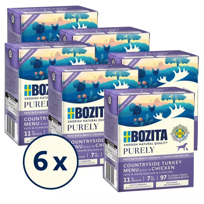 Mitrā suņu barība BOZITA Purely Chicken & Turkey Adult 370 g, bez graudiem un sojas, 78% mitruma