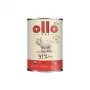 Mitrā suņu barība OLLO Pure Pork 850 g — pilnvērtīga pieaugušo suņu mitrā barība, monoproteinīns, 17% proteīna, 11,5% tauku, 63% mitruma