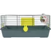 Būris ZOLUX CLASSIC 80 cm pelēks akvamarīna — metāla/plastmasas iekštelpu būris jūrascūciņai, 810×540×350 mm, komplektā siena plaukts