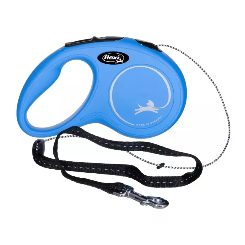 Ievelkamā suņu pavada Flexi New Classic S — aukla, 5 m, vienas pavadas, zila, maks. slodze 12 kg