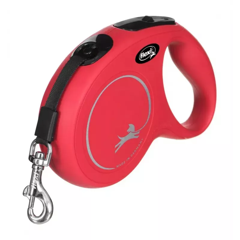 Izvelkama suņu pavada Flexi New Classic 5 m, auklas pavada, M izmērs, suņiem līdz 25 kg, melna