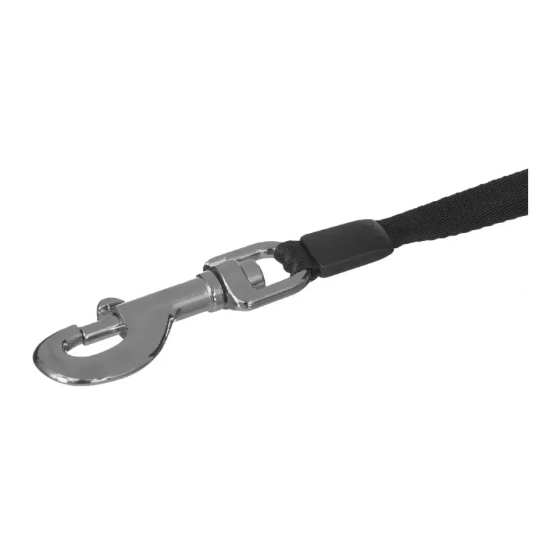 Ievelkama suņu pavada Flexi New Classic 5 m, melna neilona lente, lielu šķirņu suņiem līdz 50 kg