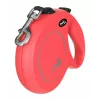 Ievelkama suņu pavada Flexi New Classic 5 m, melna neilona lente, lielu šķirņu suņiem līdz 50 kg