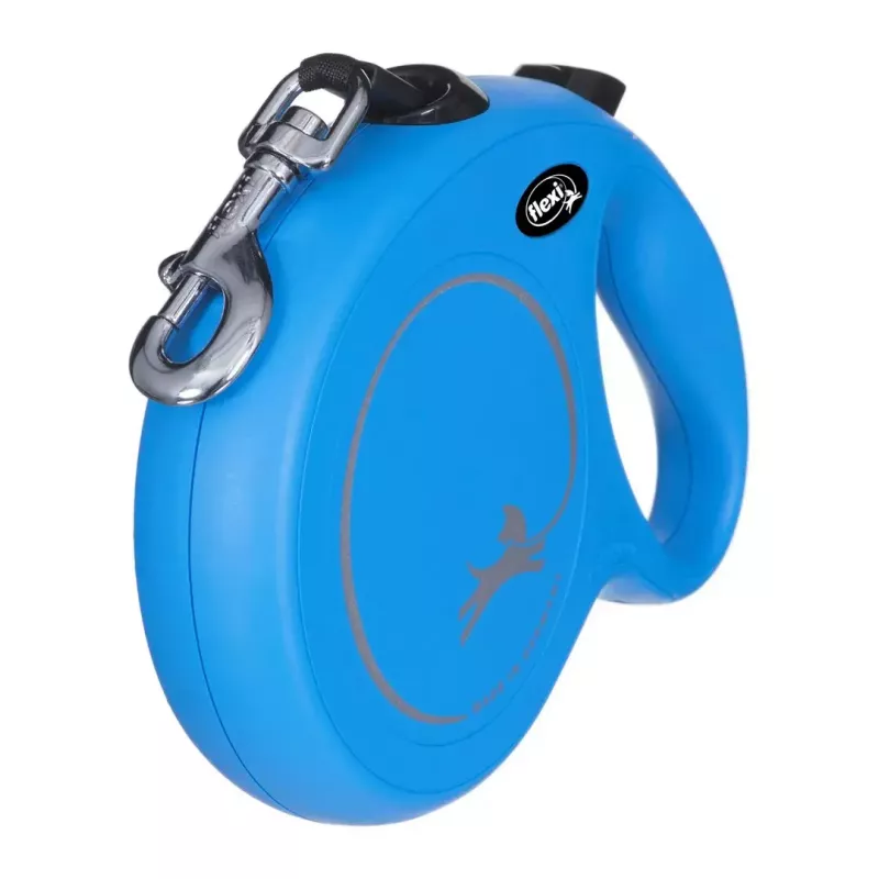 Ievelkamā pavada Flexi New Classic 8 m — Flexi 8 m auklas pavada, zila, L, maks. slodze 50 kg