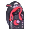 Ievelkama suņu pavada Flexi New Classic M, auklas pavada, vidēja izmēra, 8 m, maksimālā slodze 20 kg, melna