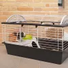 Būris FERPLAST Casita 80 jūrascūciņām 780×480×500 mm, metāls un plastmasa, pelēks/melns-balts