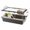 Būris FERPLAST Casita 80 jūrascūciņām 780×480×500 mm, metāls un plastmasa, pelēks/melns-balts