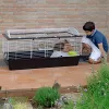 Būris FERPLAST Casita 120 trušiem un jūrascūciņām, metāls/plastmasa, 1190×580×600 mm, balta/taupe