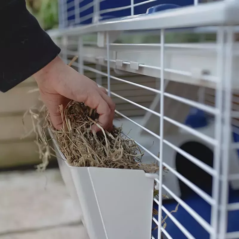 Būris FERPLAST Barn 80 Trusis Pelēks Balts — 780×480×650 mm, metāls un plastmasa, ietver bļodu