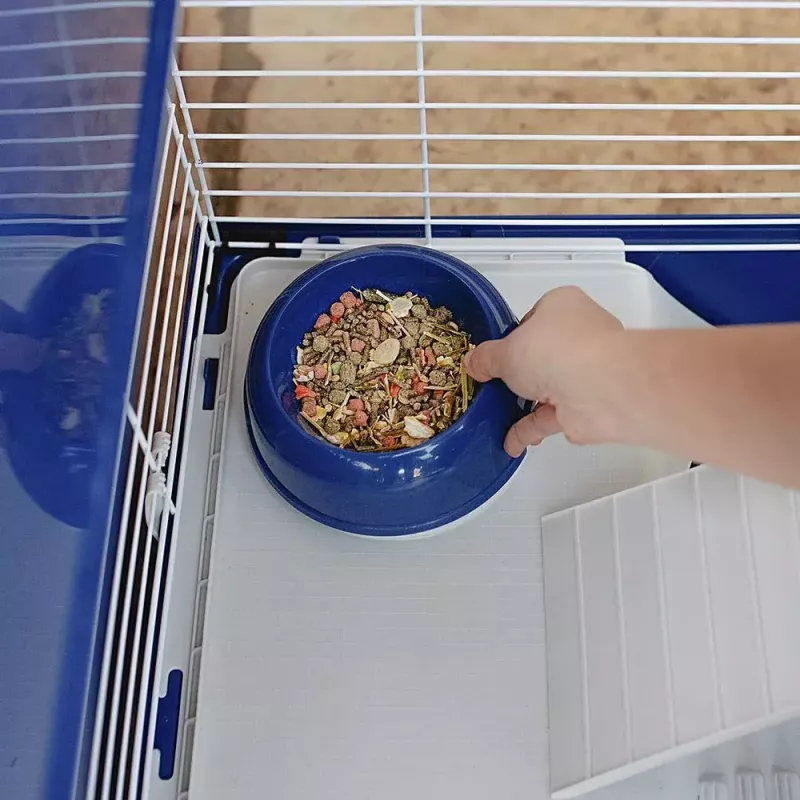 Būris FERPLAST Barn 80 Trusis Pelēks Balts — 780×480×650 mm, metāls un plastmasa, ietver bļodu