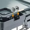 Cietā mājdzīvnieku pārnēsājamā būra FERPLAST Superior 770×510×550 mm — metāla/plastmasas būris maziem suņiem 5–9,9 kg, melns