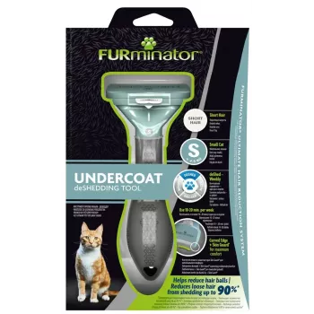 FURminator kaķu suka FUR151296 — mazs izmērs garspalvainām mazo šķirņu kaķiem, melna, 200 g