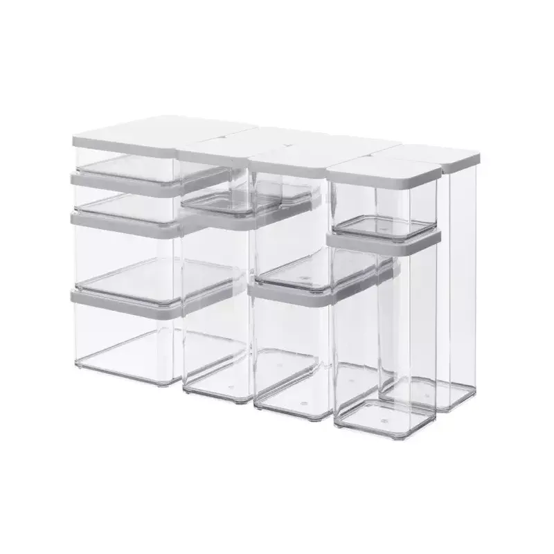Food dispenser rotho Loft 11604 rectangular 1 L, transparent technopolymer, 100×100×142 mm