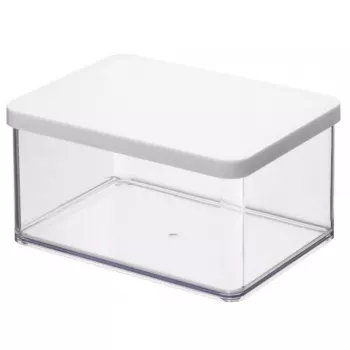 Barības konteiners rotho Dispenser Loft 11610, taisnstūrveida, 2,25 L, tehnopolimērs, balts, 200×150×96 mm