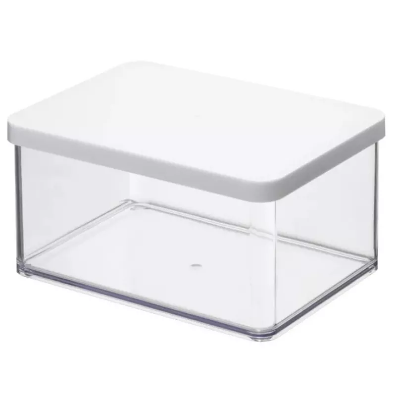 Barības konteiners rotho Dispenser Loft 11610, taisnstūrveida, 2,25 L, tehnopolimērs, balts, 200×150×96 mm